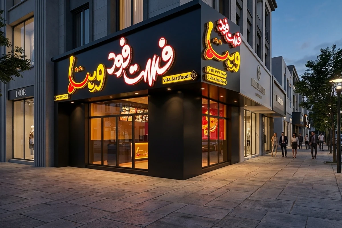 انواع حروف برجسته شامل چنلیوم، استیل و پلاستیک برای ساخت تابلو تبلیغاتی مدرن